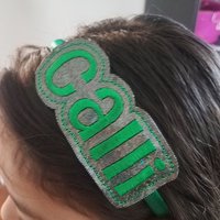 Name headband slider