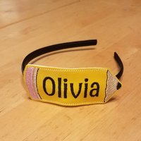 Pencil Name headband slider
