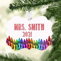 Teacher crayon ornament