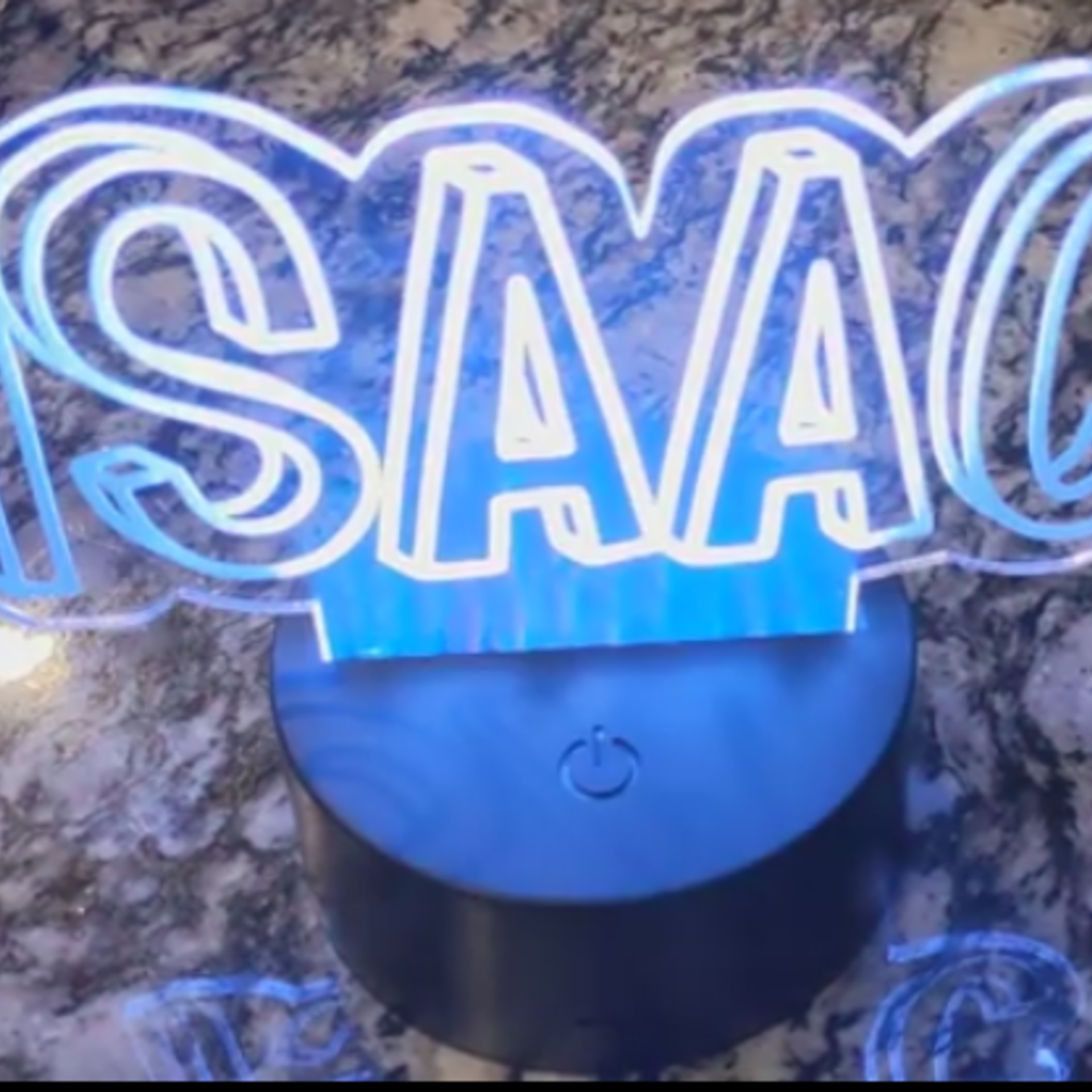 Personalized multi colored LED night light
