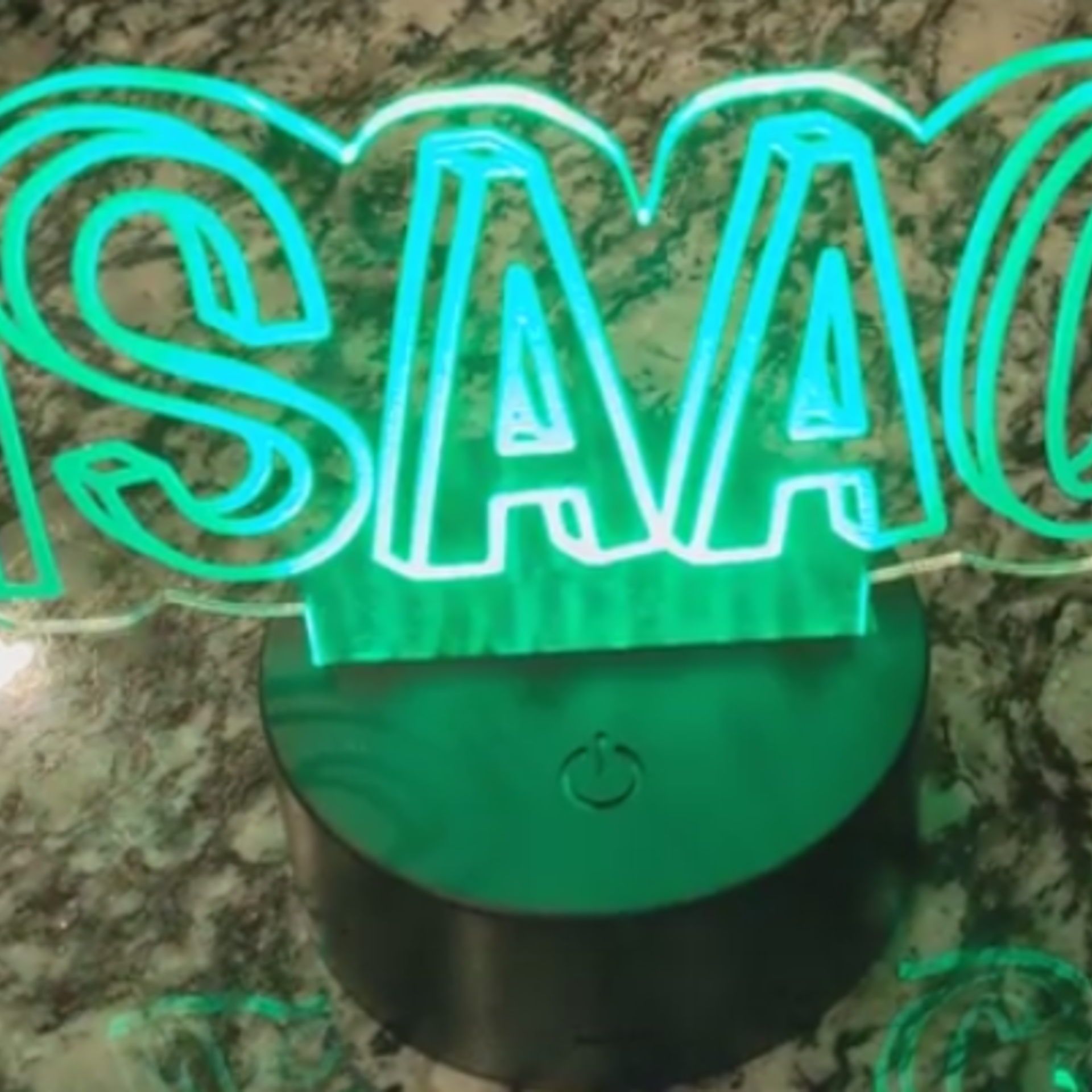 Personalized multi colored LED night light