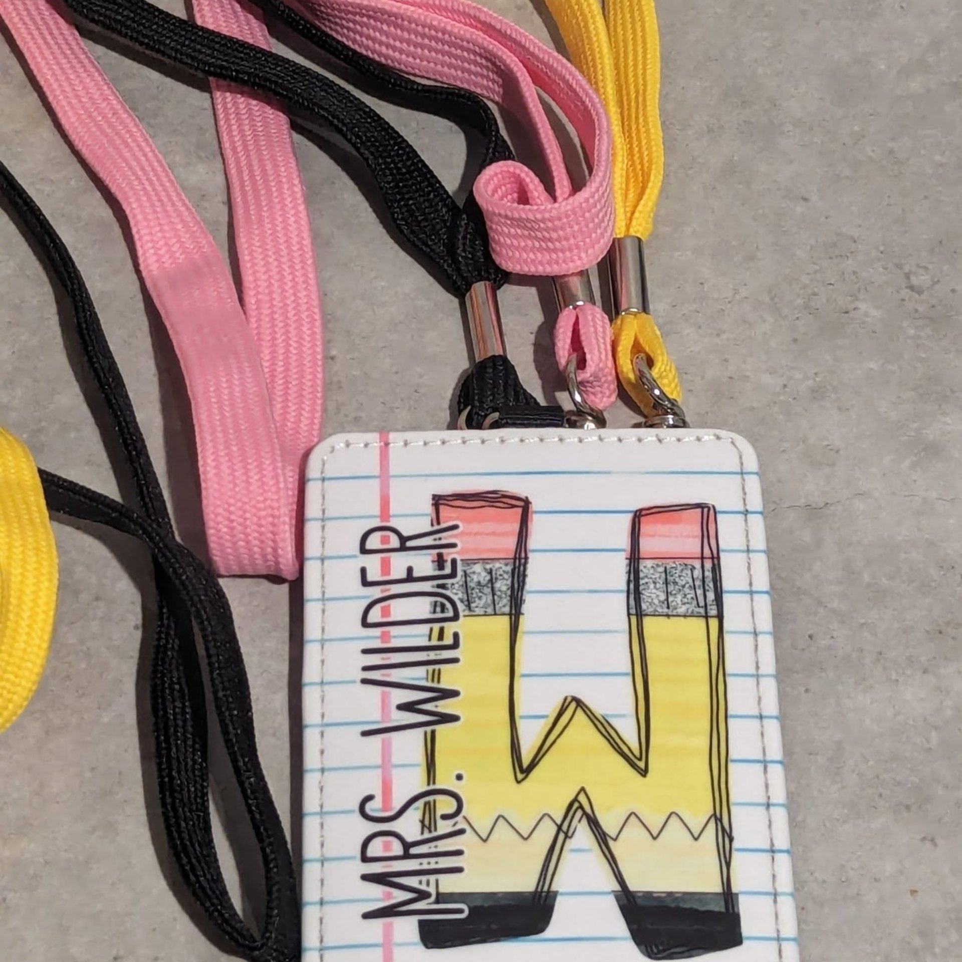 Teacher Lanyard ID Holder
