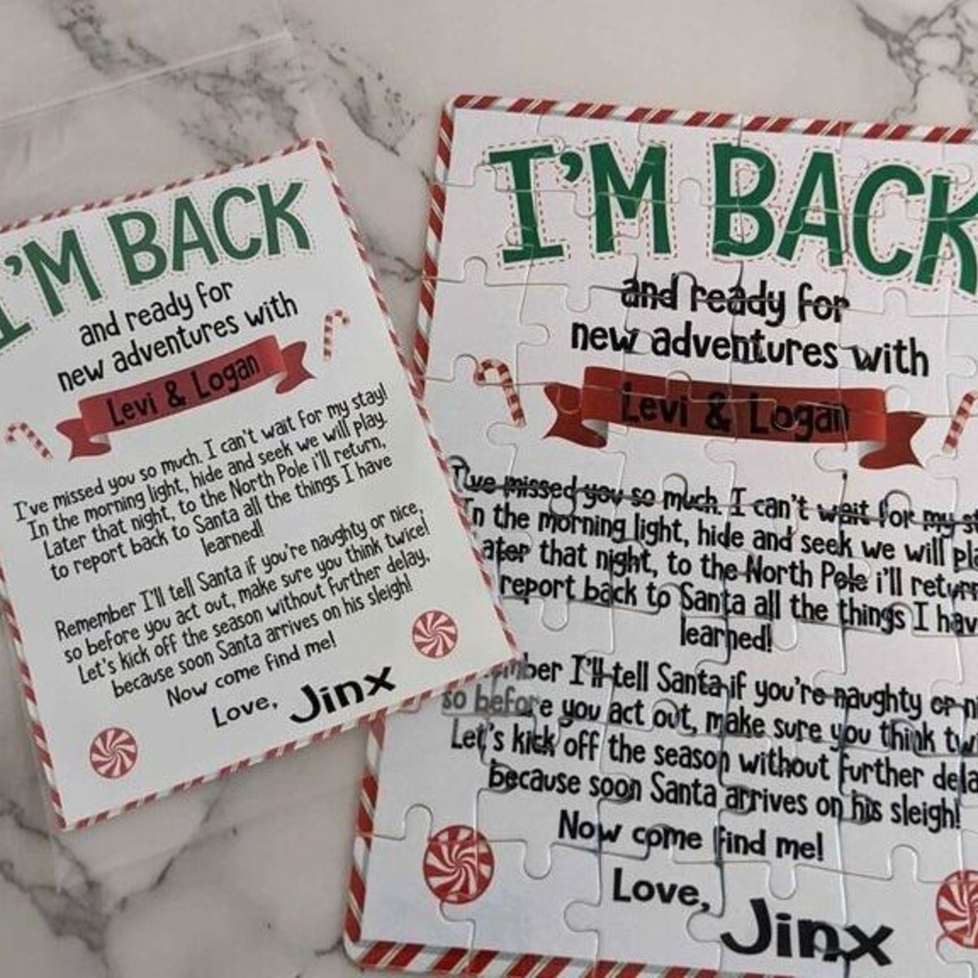 Elf Puzzle- sitting elf